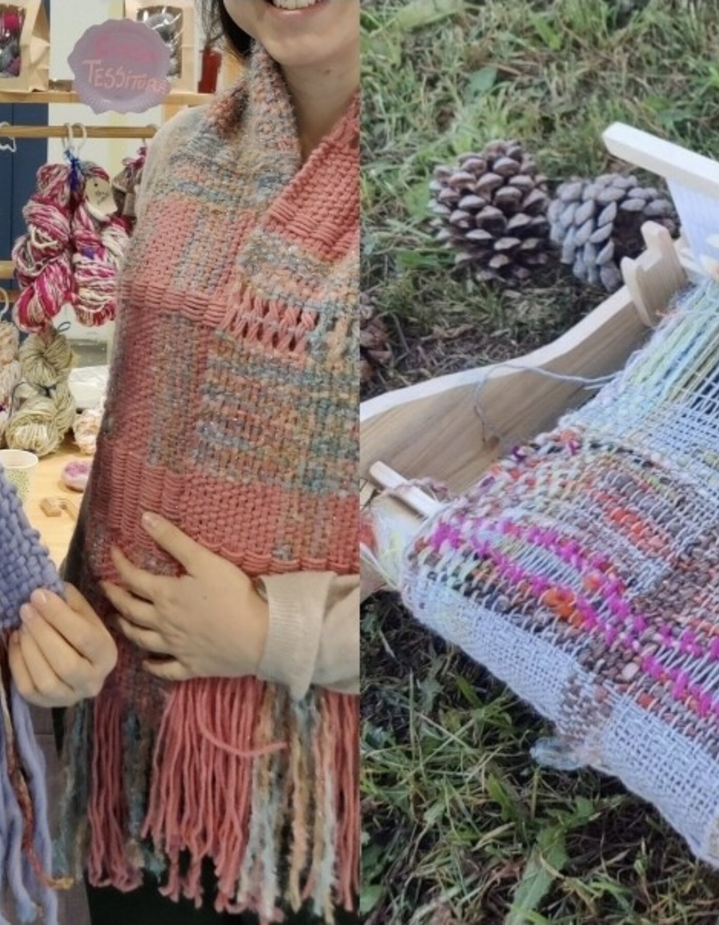 Tessitura della sciarpa chunky