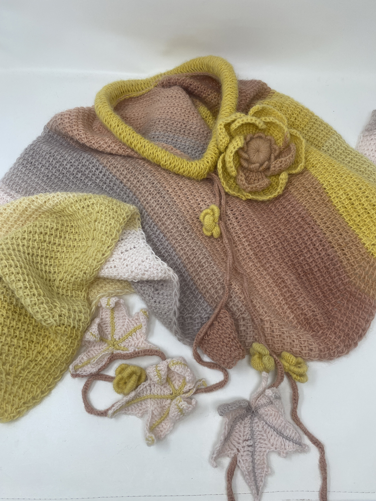 Tunisian crochet poncho