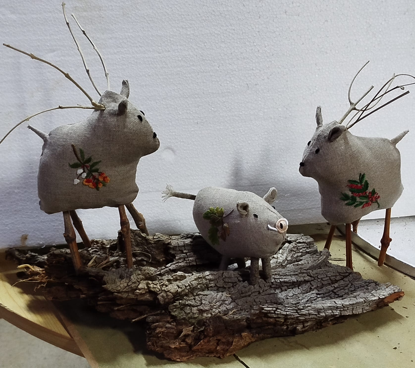 Gli animali del bosco - ricamo creativo
