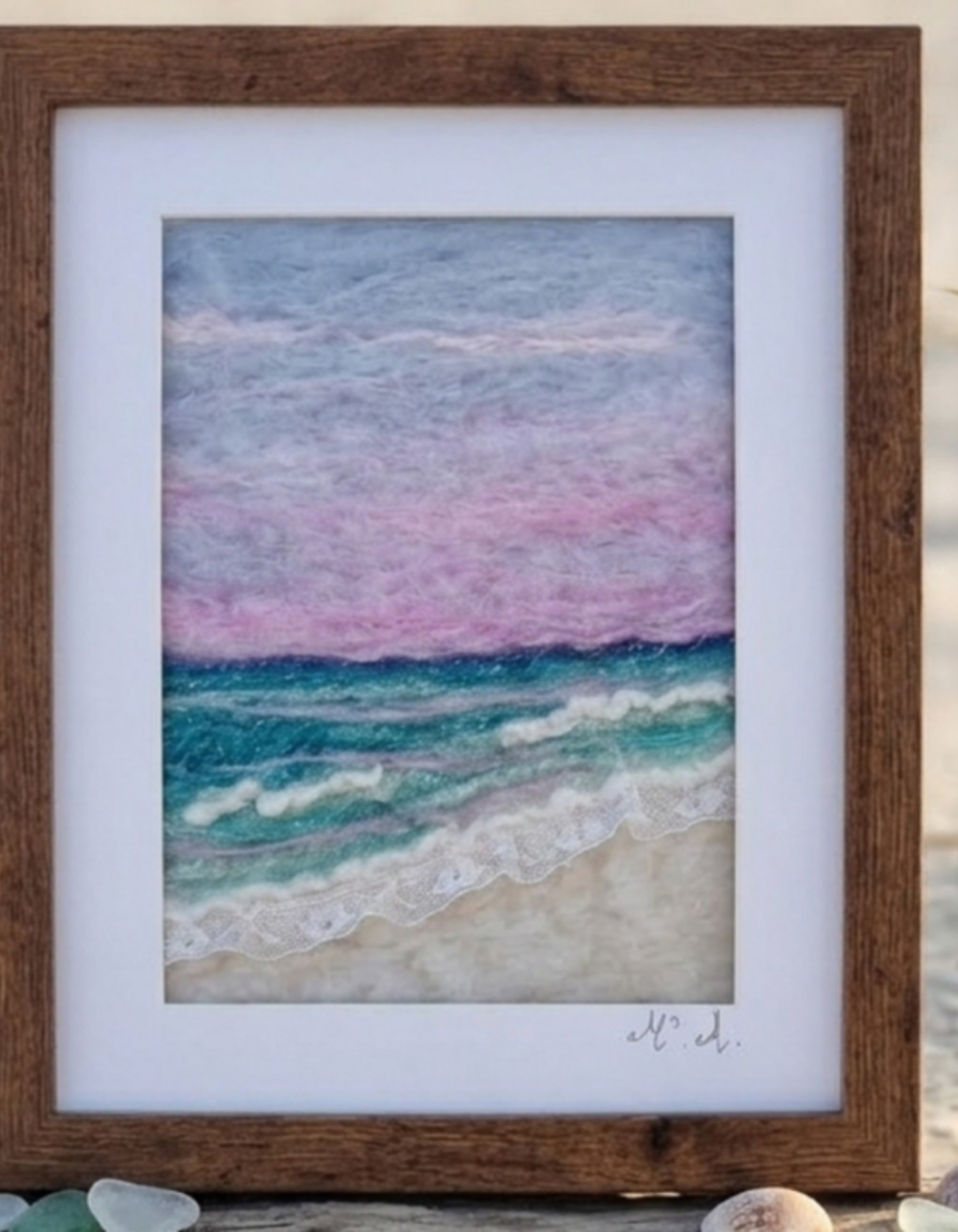 Needle felting : Mar calmo