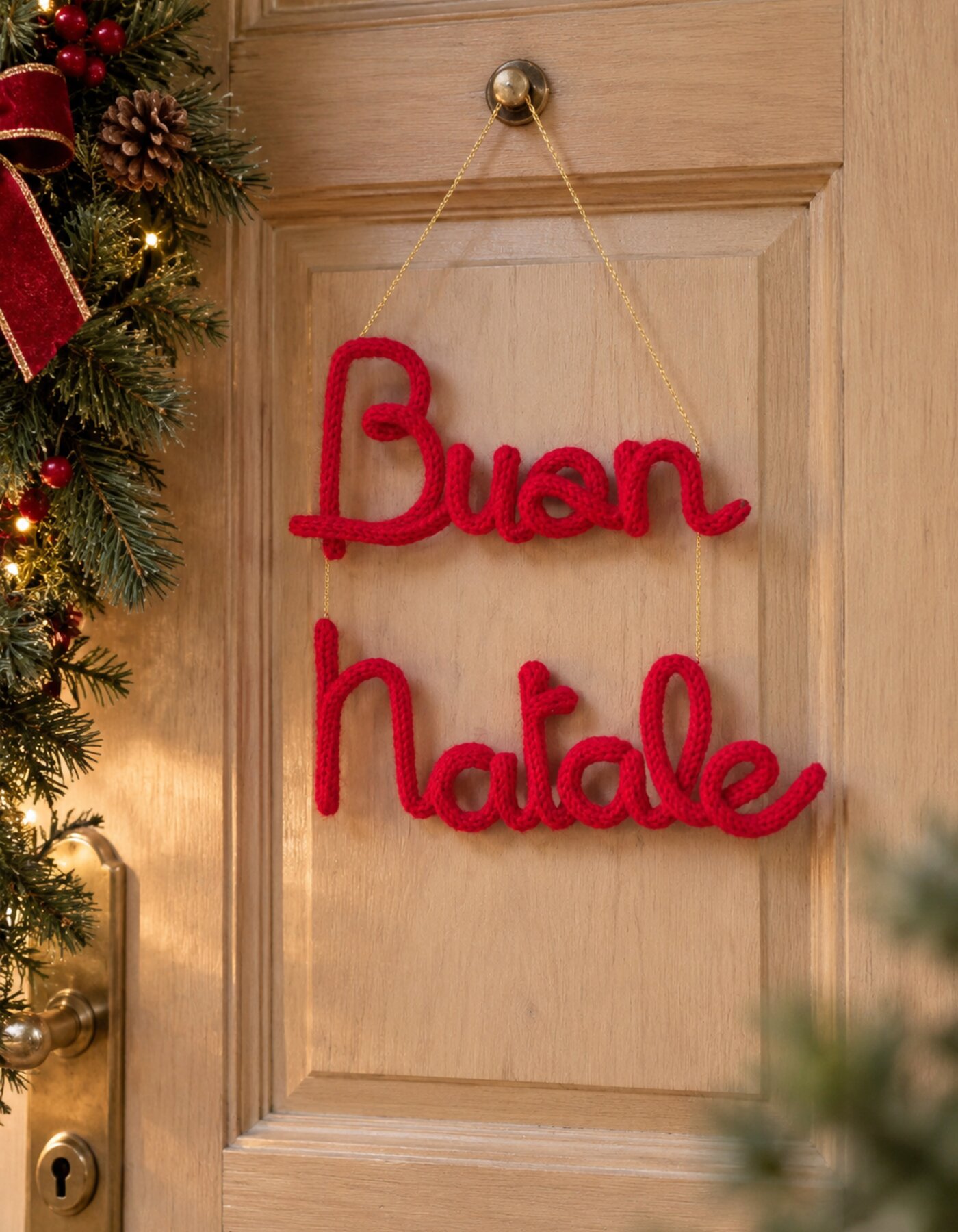 Create Your Christmas Tricotin Door Decoration