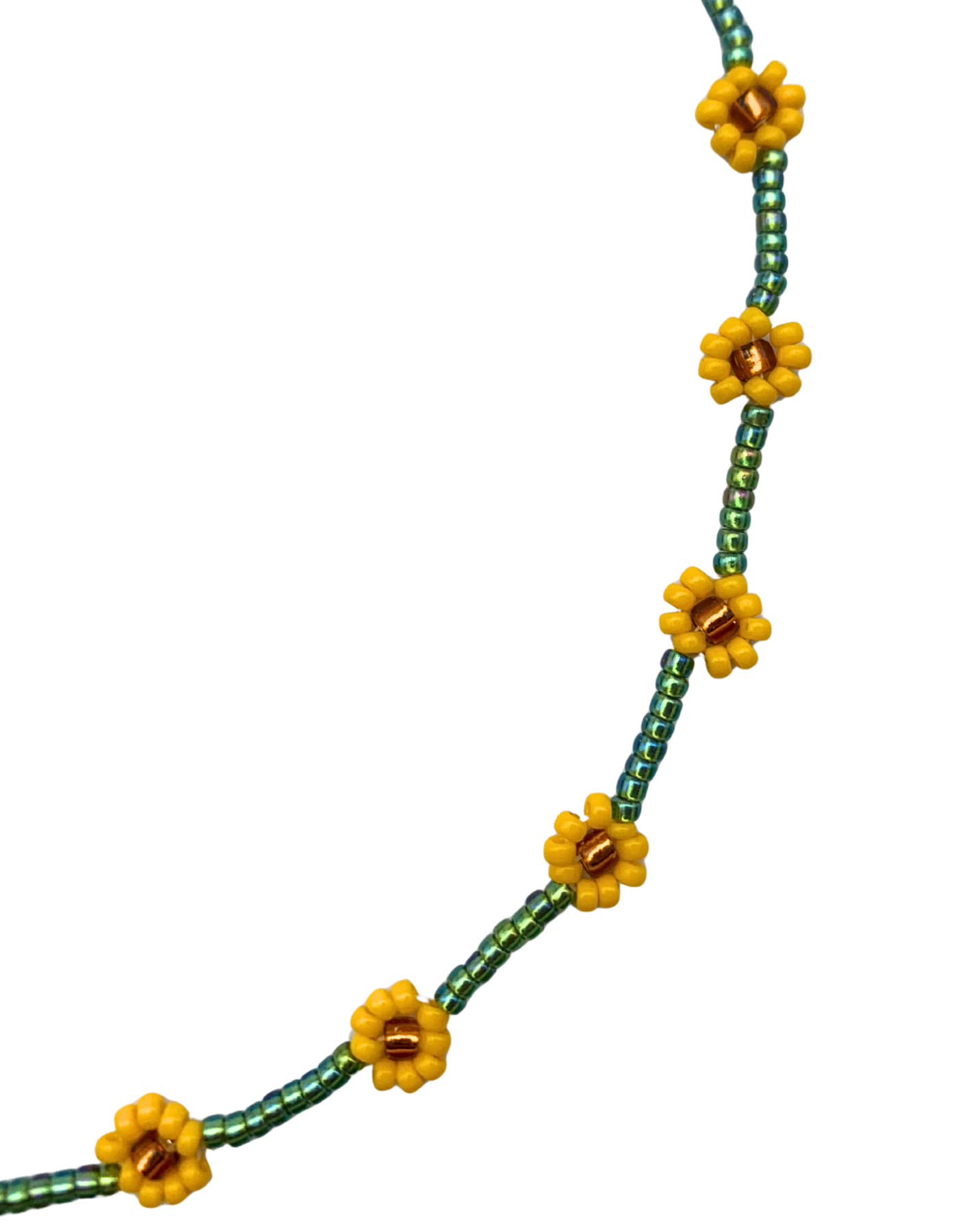 Collana con margherite di perline