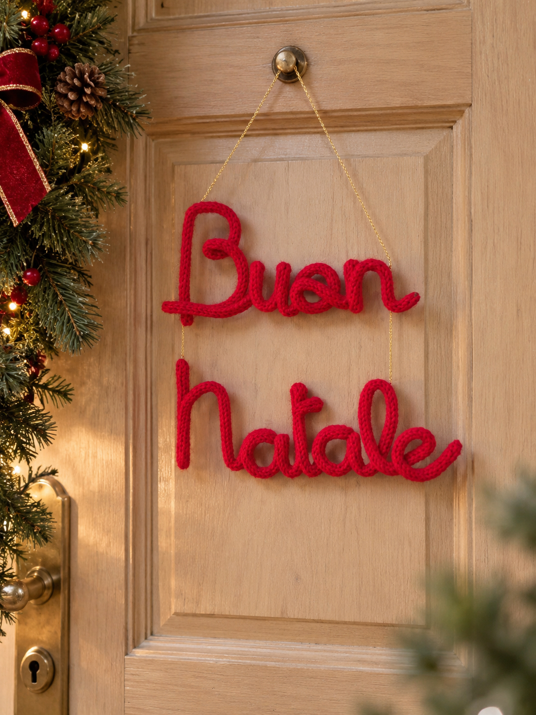 Create Your Christmas Tricotin Door Decoration
