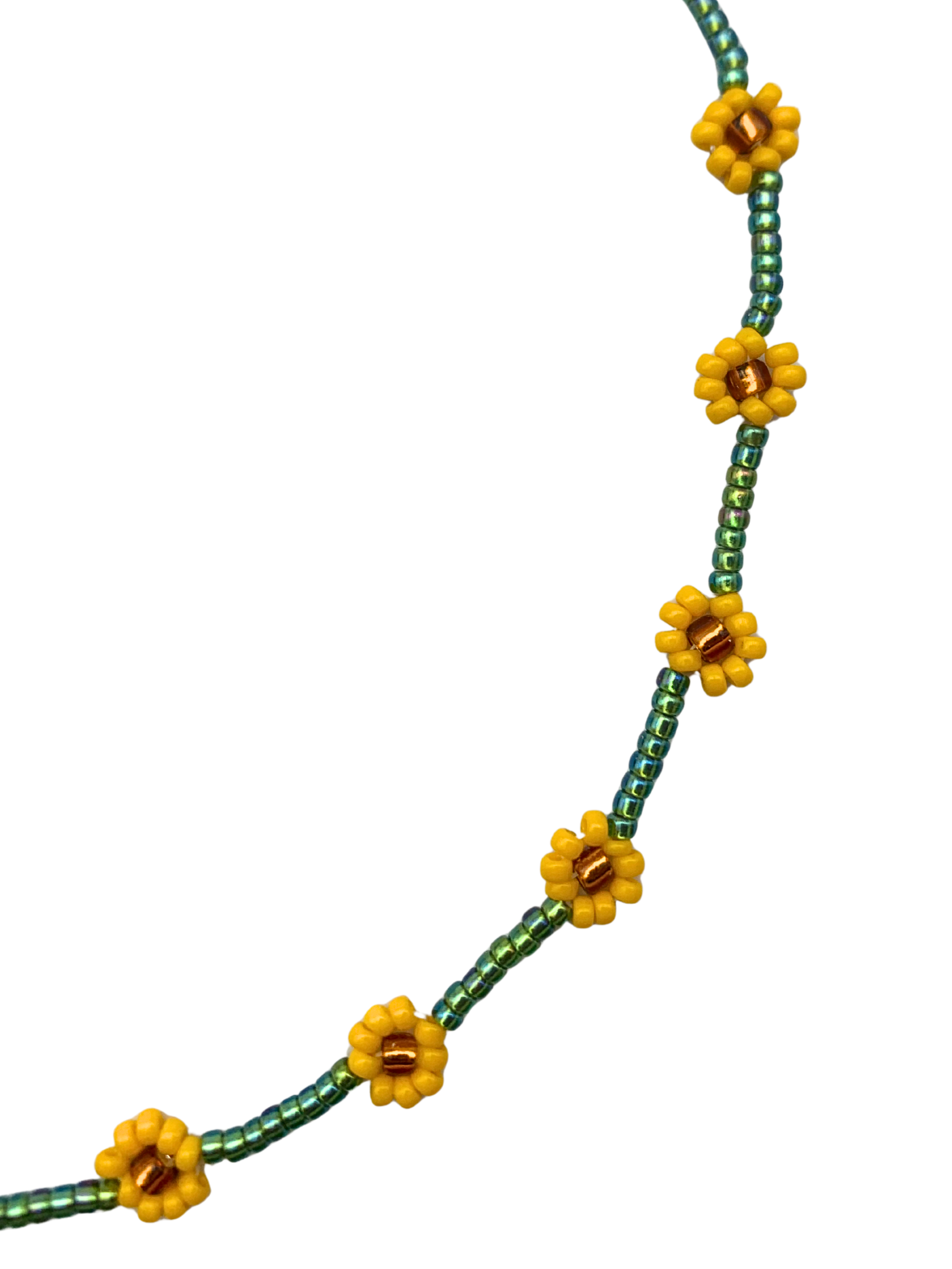 Collana con margherite di perline