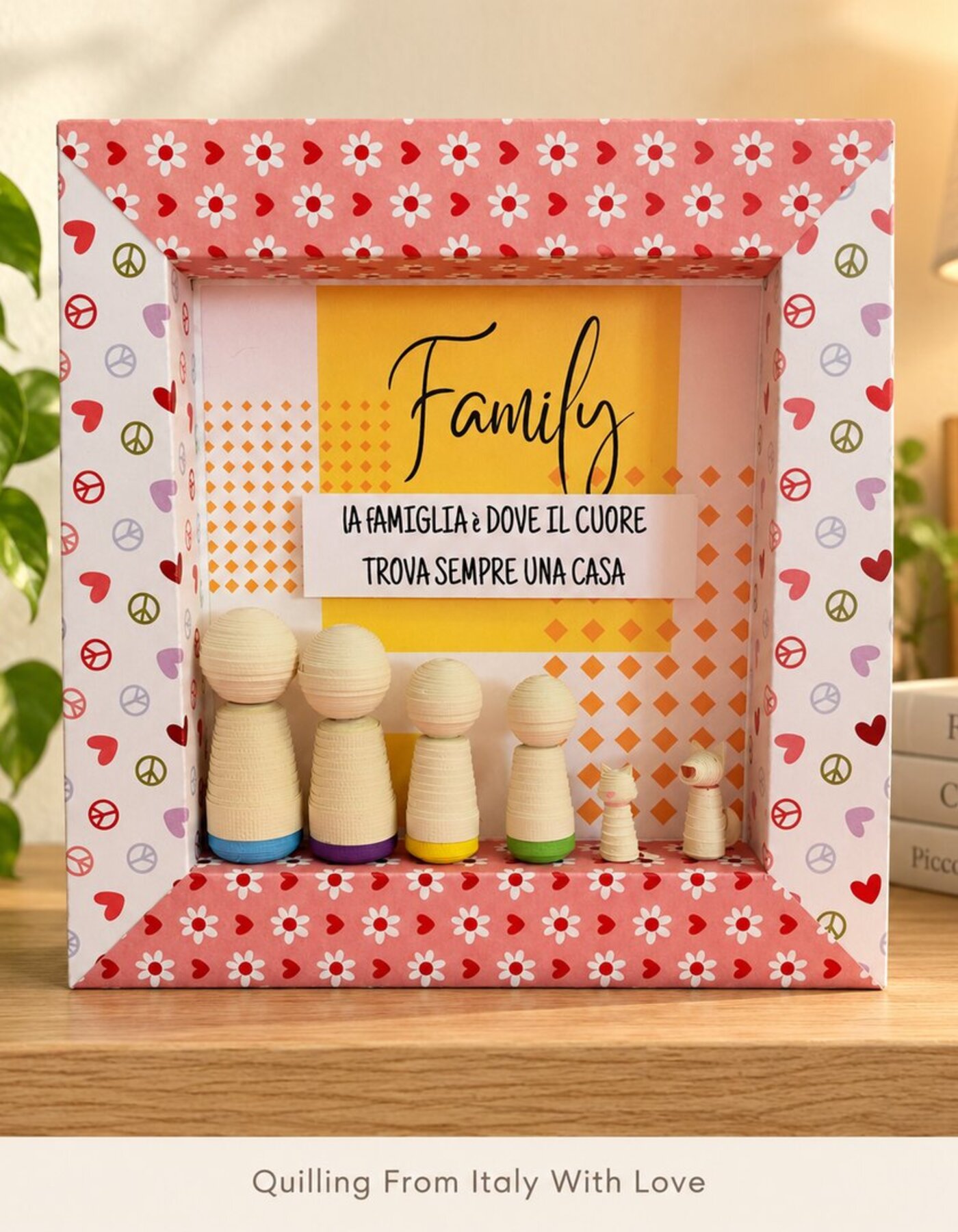 La mia Family – Quadro in quilling 3D