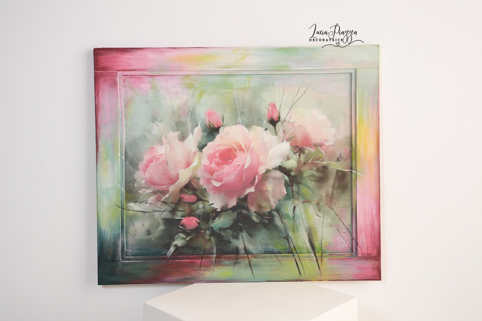 Pannello con Rose Blu e sfumature