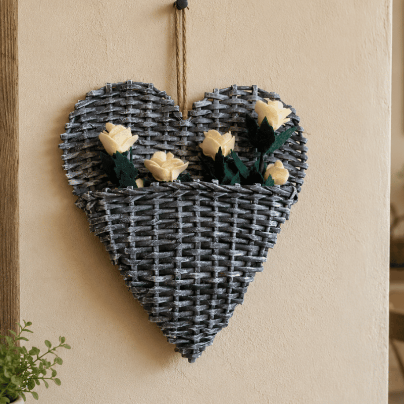 Cuore d'arredo con tasca