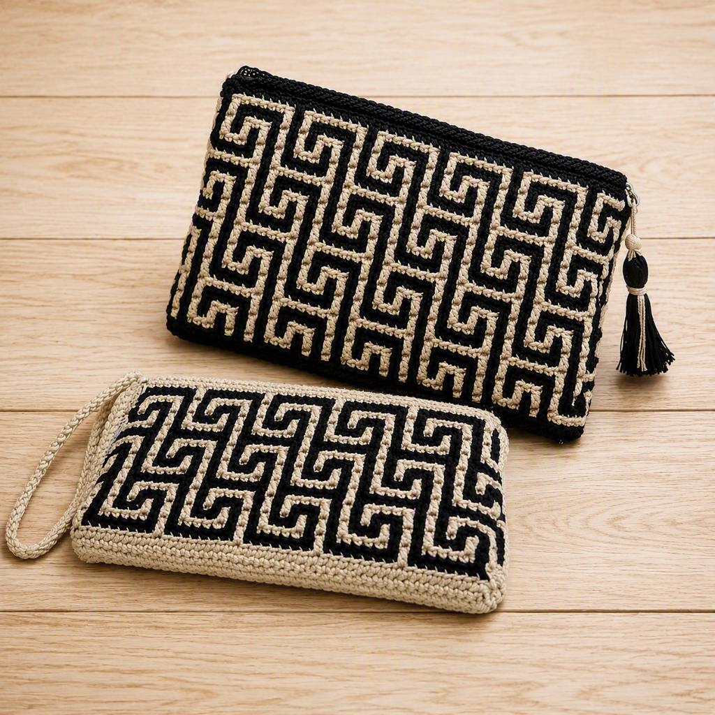 Astucci e Pochette -Lavorazione circolare Mosaico Overlay