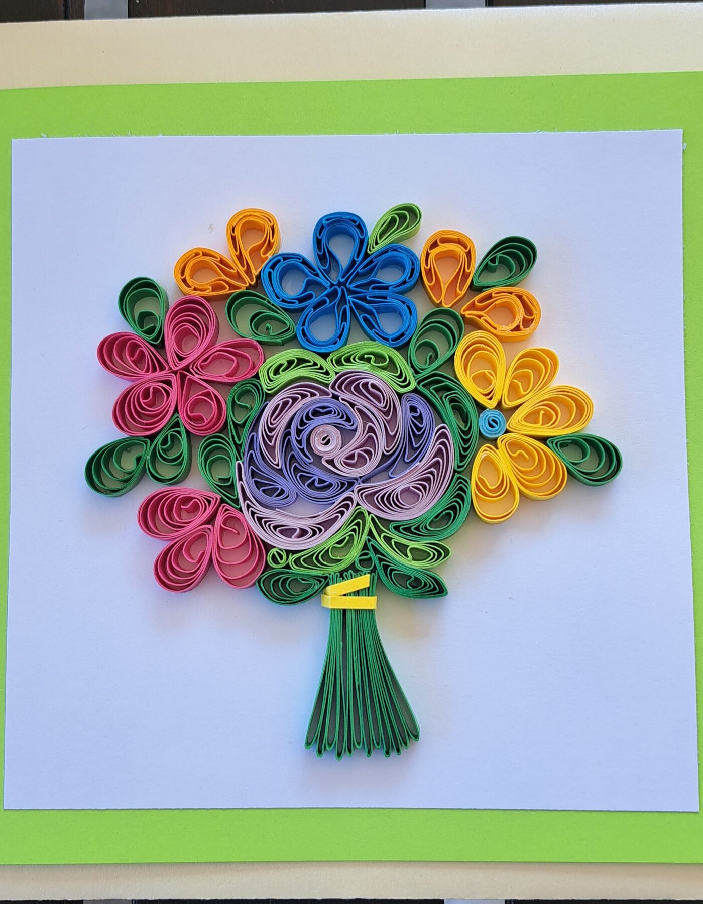 quilling card floral