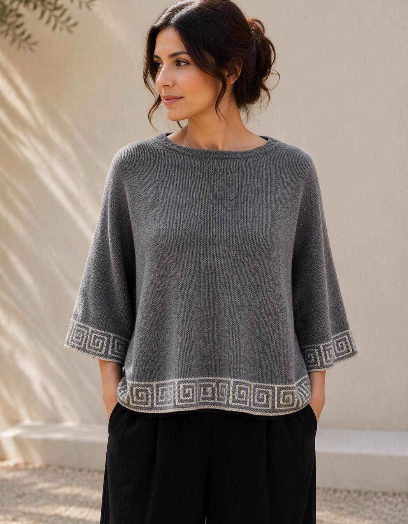 London Grey: mosaic crochet meets knitting