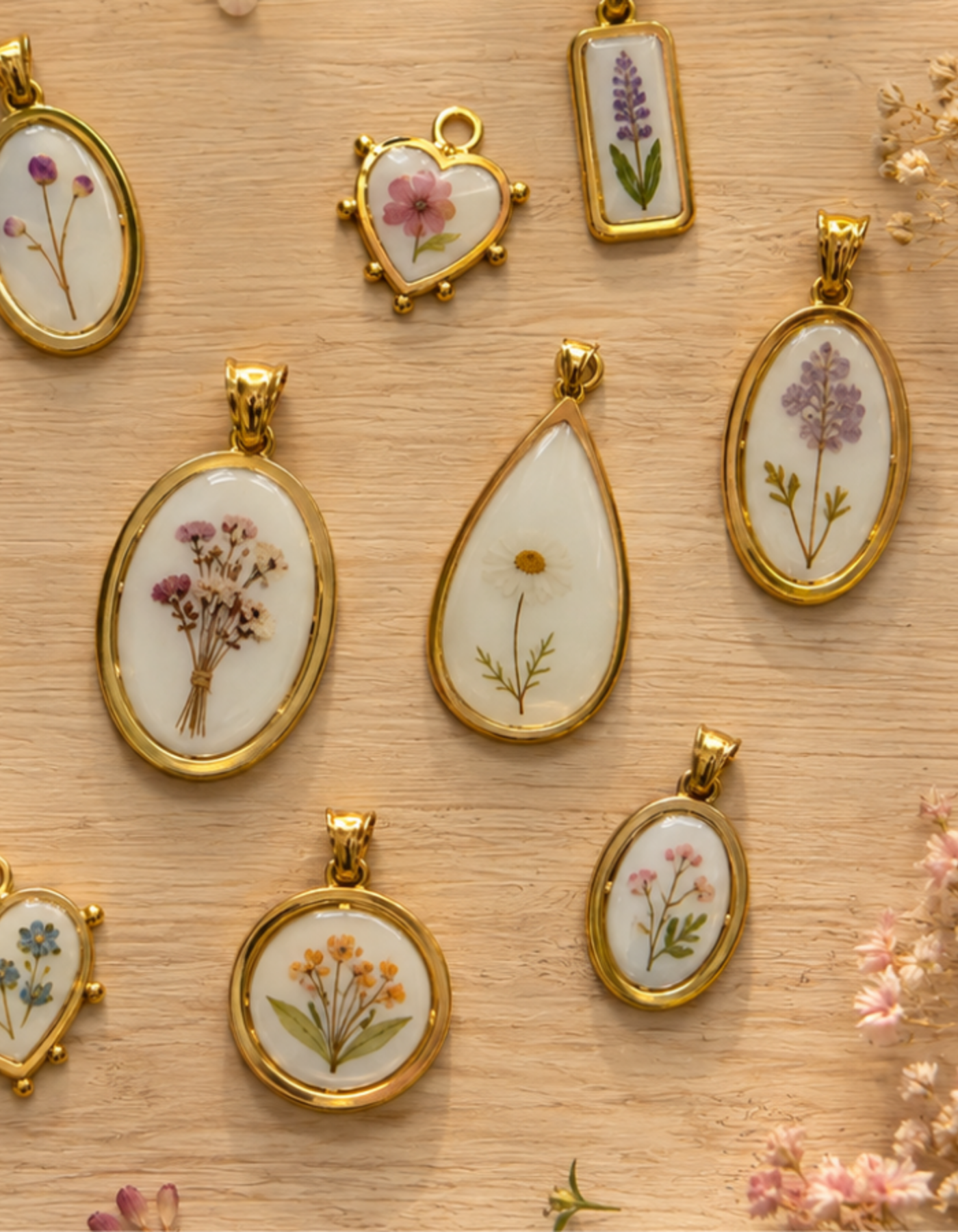 CREA IL TUO CIONDOLO IN RESINA E FIORI