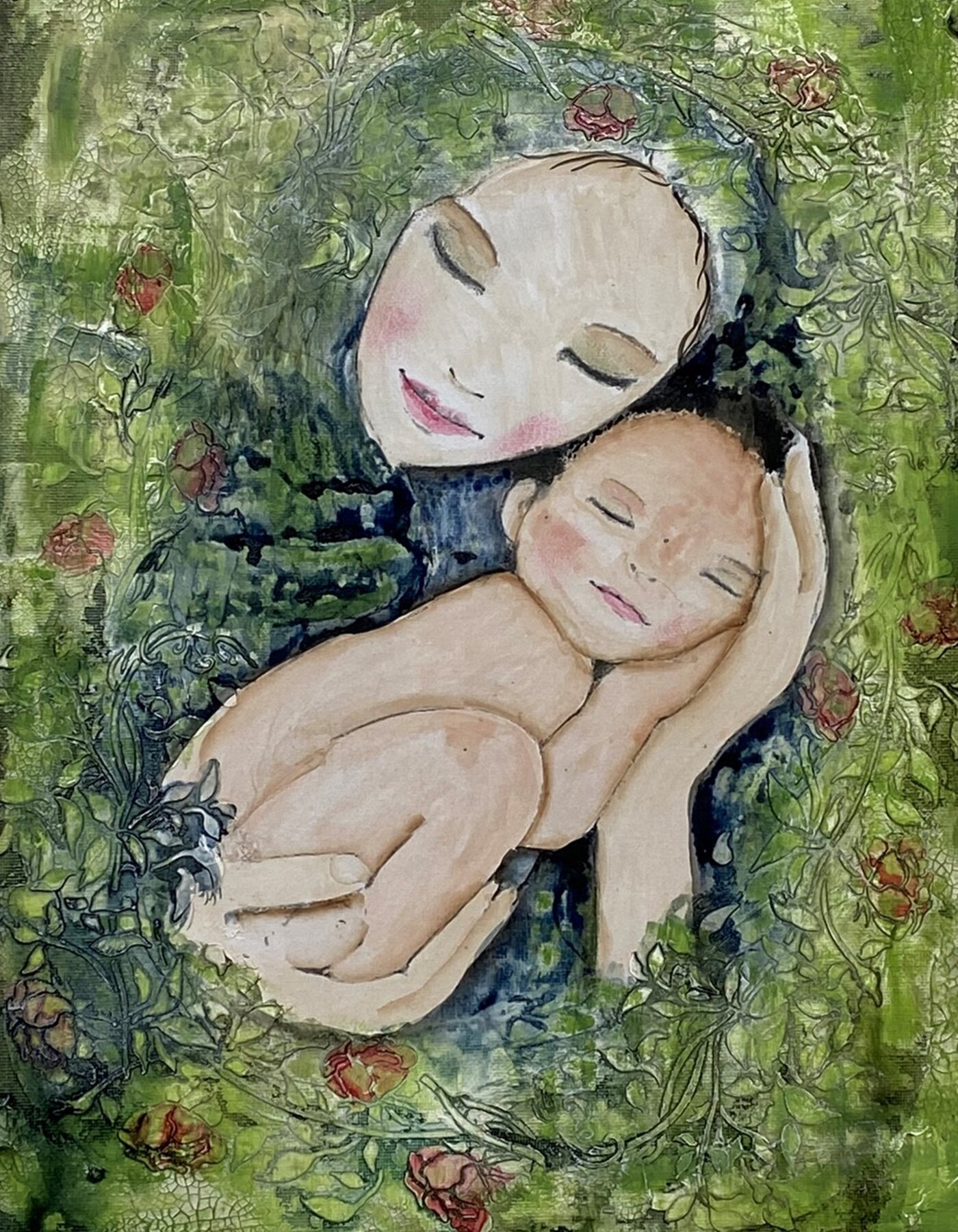 CREATIVE CANVA MOTHER AND SON