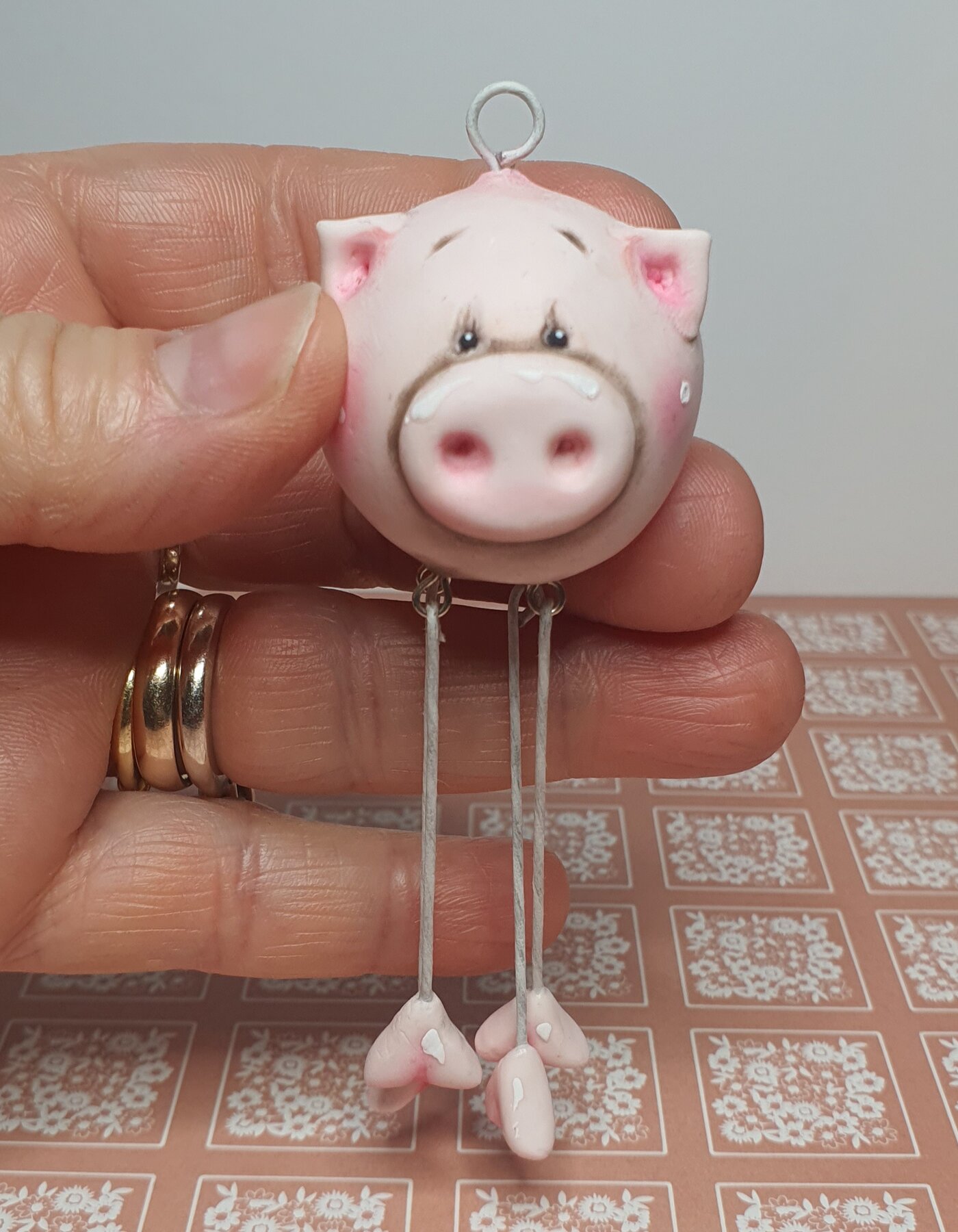 Ciondolo/portachiavi maialino