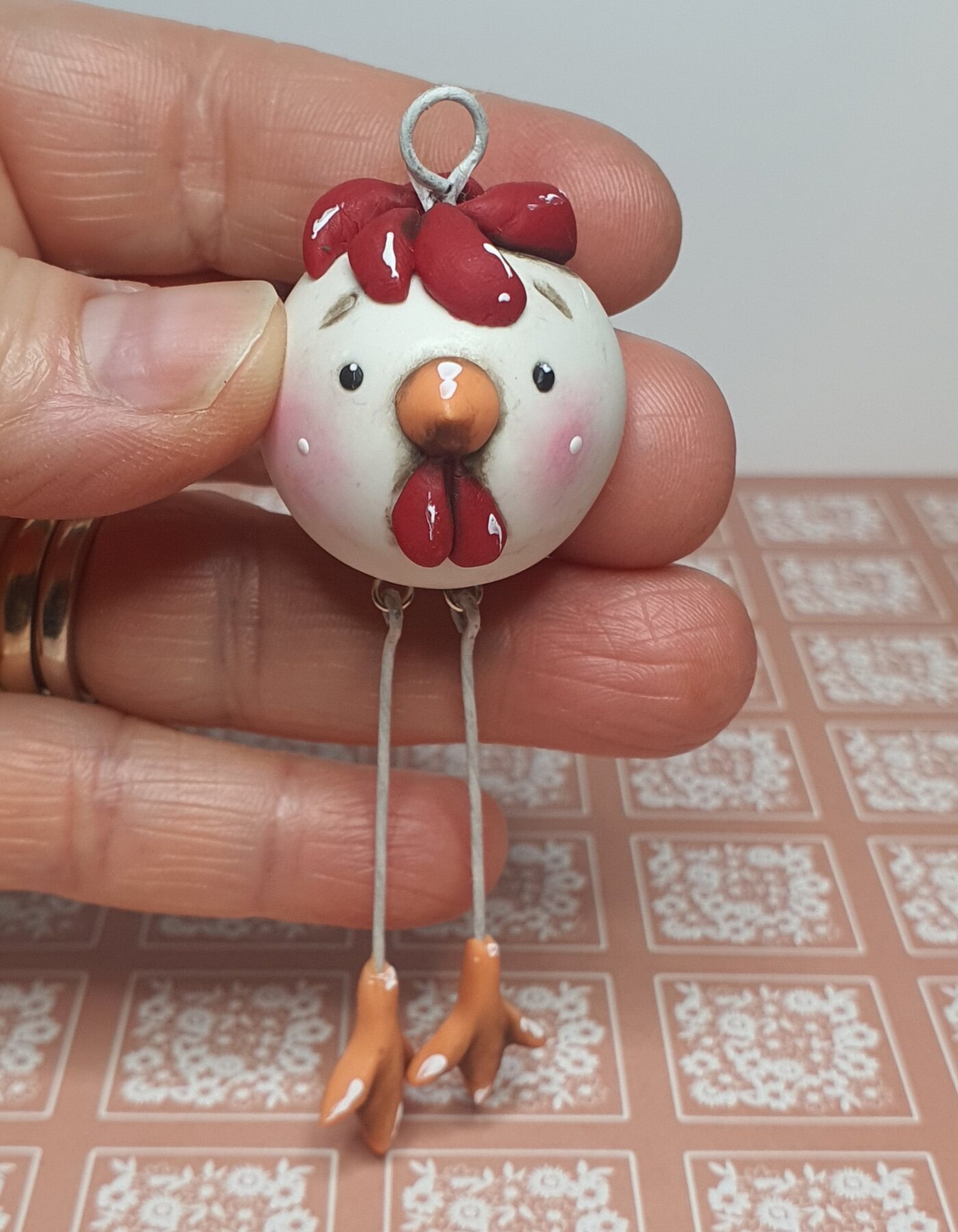 Ciondolo/portachiavi gallinella