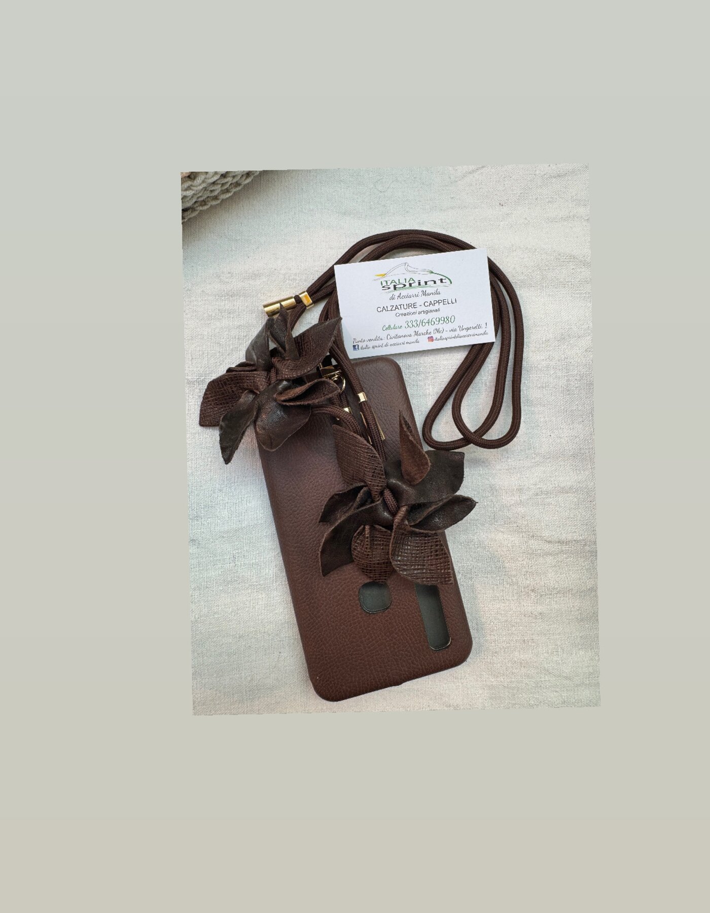 CREO DUE FIORI IN PELLE