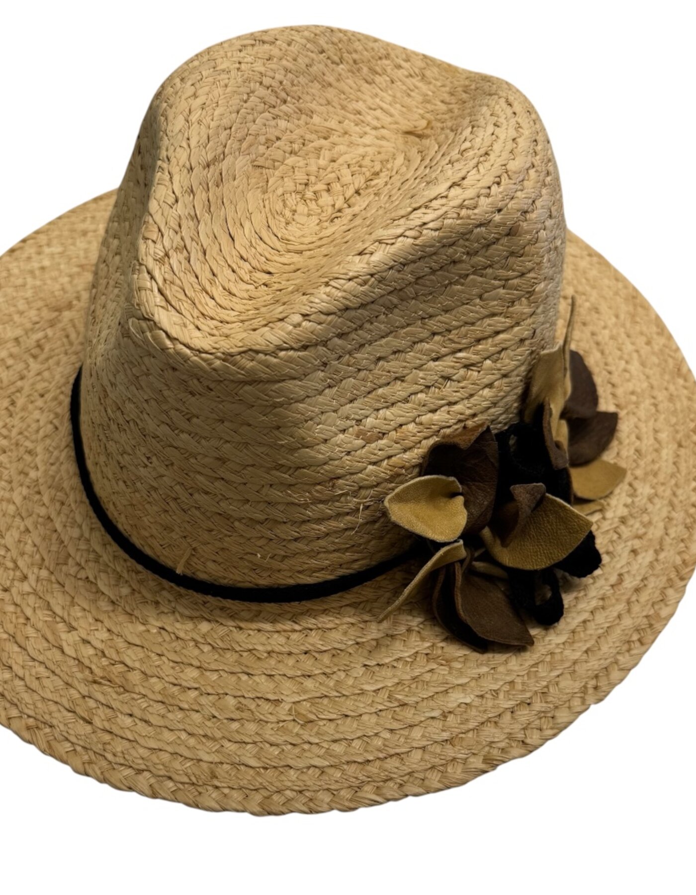 MAKE TWO LEATHER FLOWER IN ONE HAT
