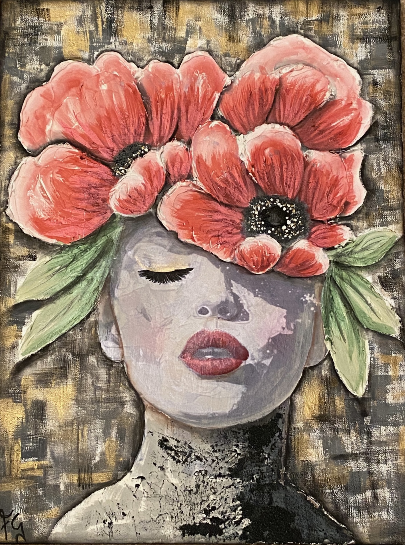 TELA CREATIVA "FLOWERS LADY"