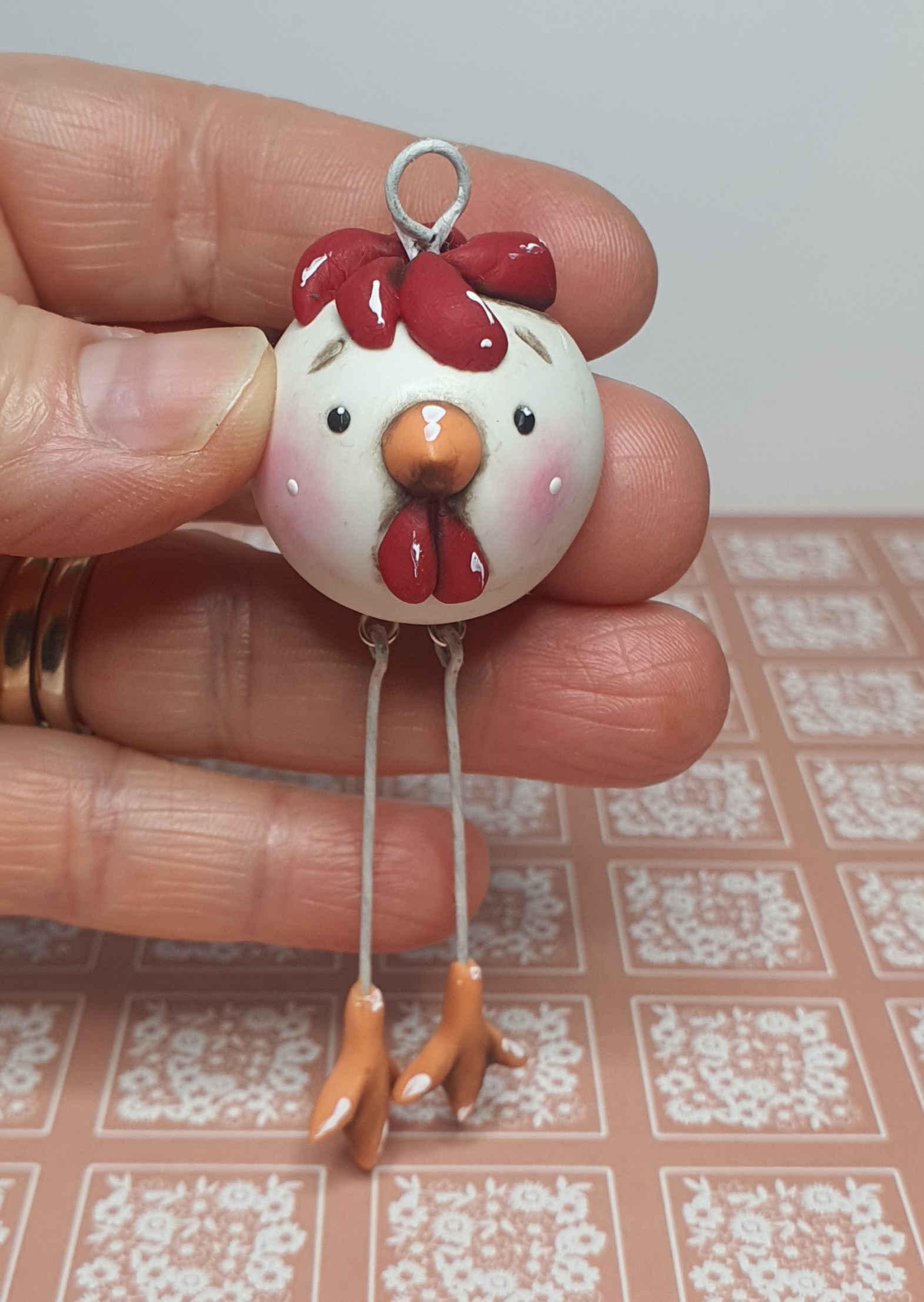 Ciondolo/portachiavi gallinella