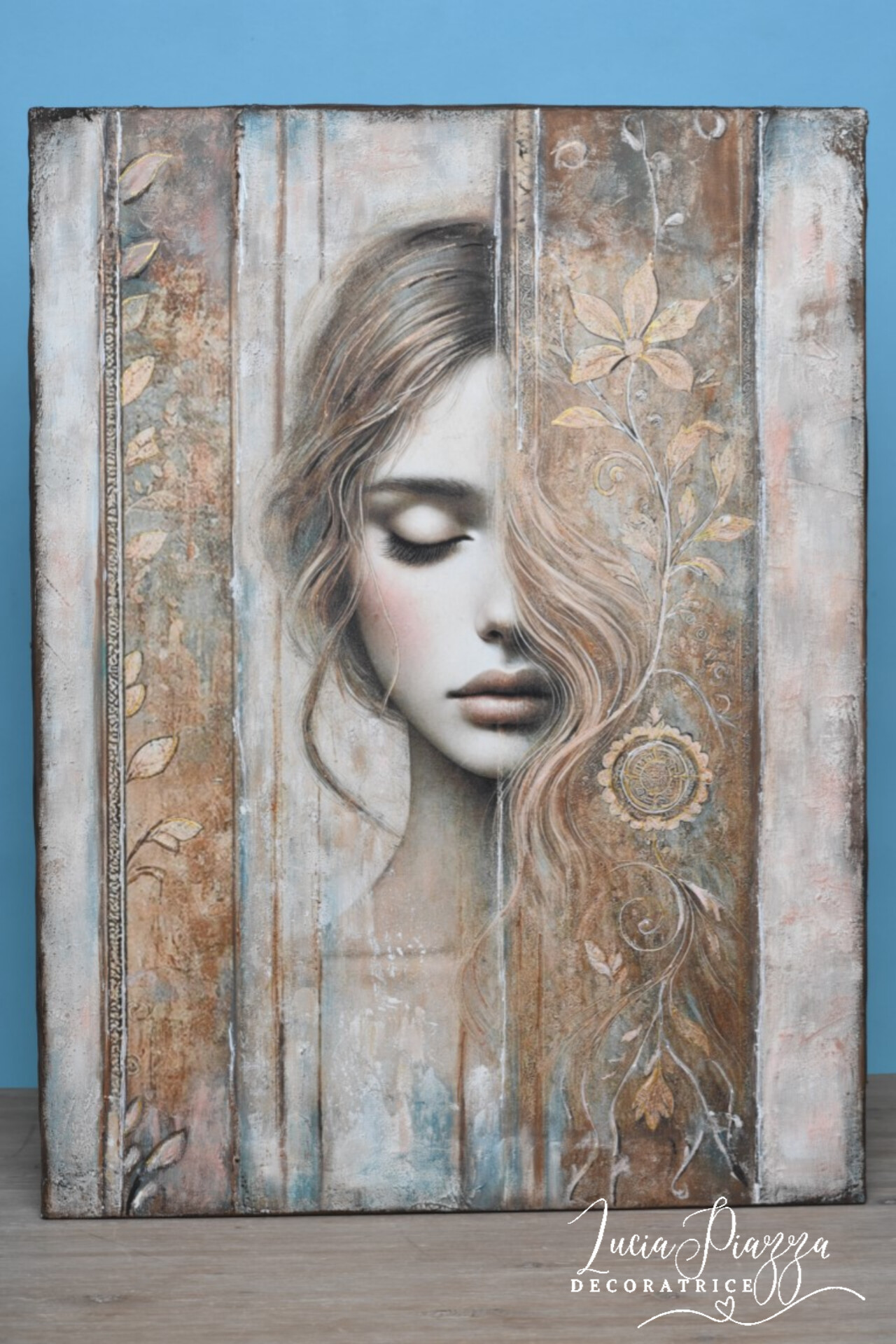 Tela Etnica Bellezza. Tela con effetti materici, dal sapore poetico e intimo.