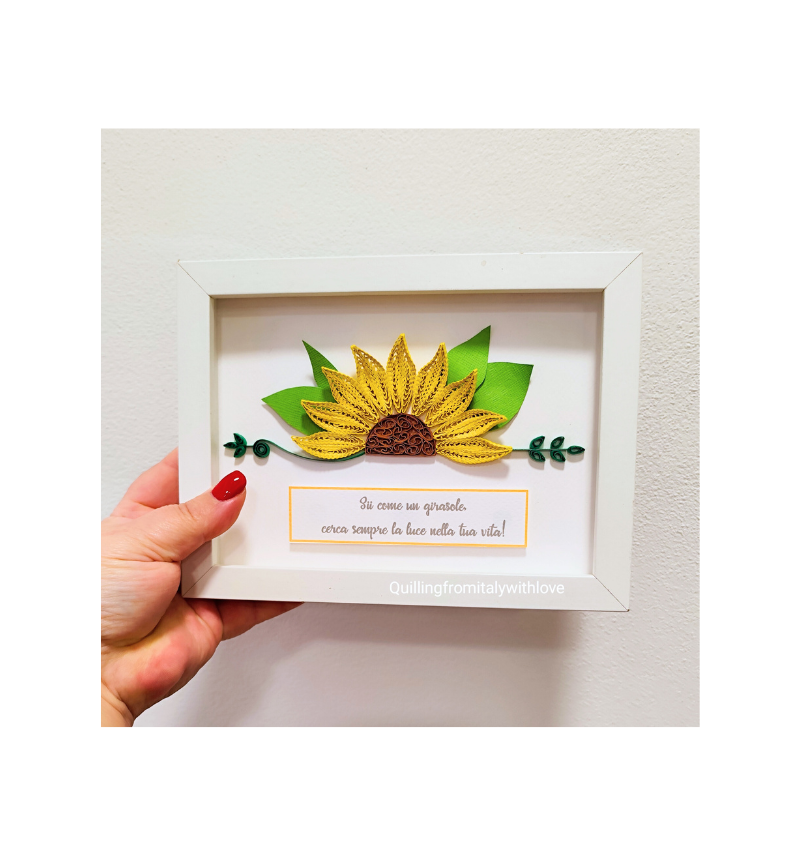 QUILLING: quadro con girasole
