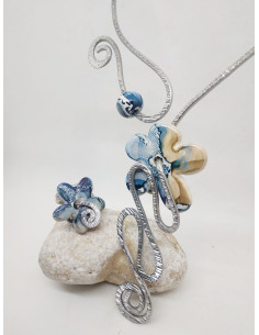 Ciondolo in alluminio e resina/ceramica