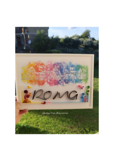 sky line Roma in quilling