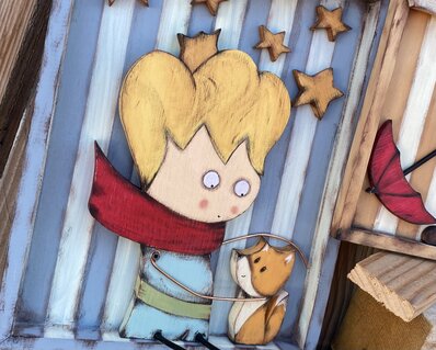 The Little Prince wooden panel