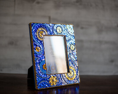 Mosaic photo frame