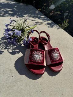 LEATHER SANDAL "GRANNY"